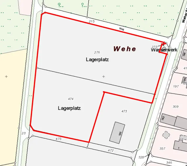 Lageplan mit Grenzen