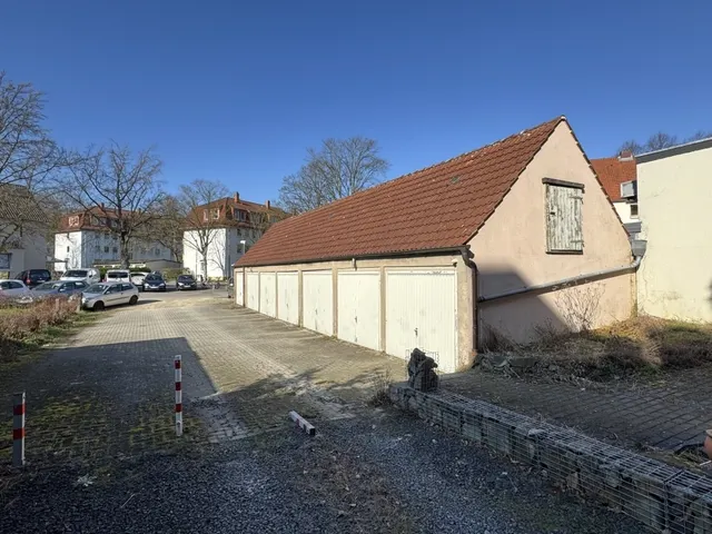 Ansicht Hinterhof, Garagen