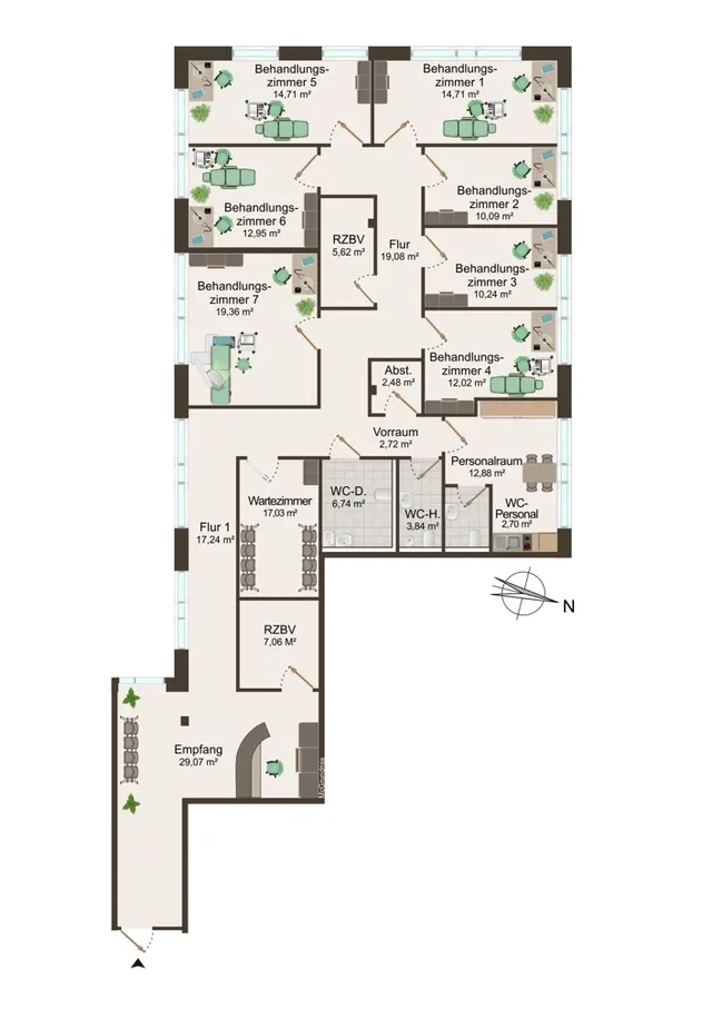 Praxis 3 ca. 224 m²