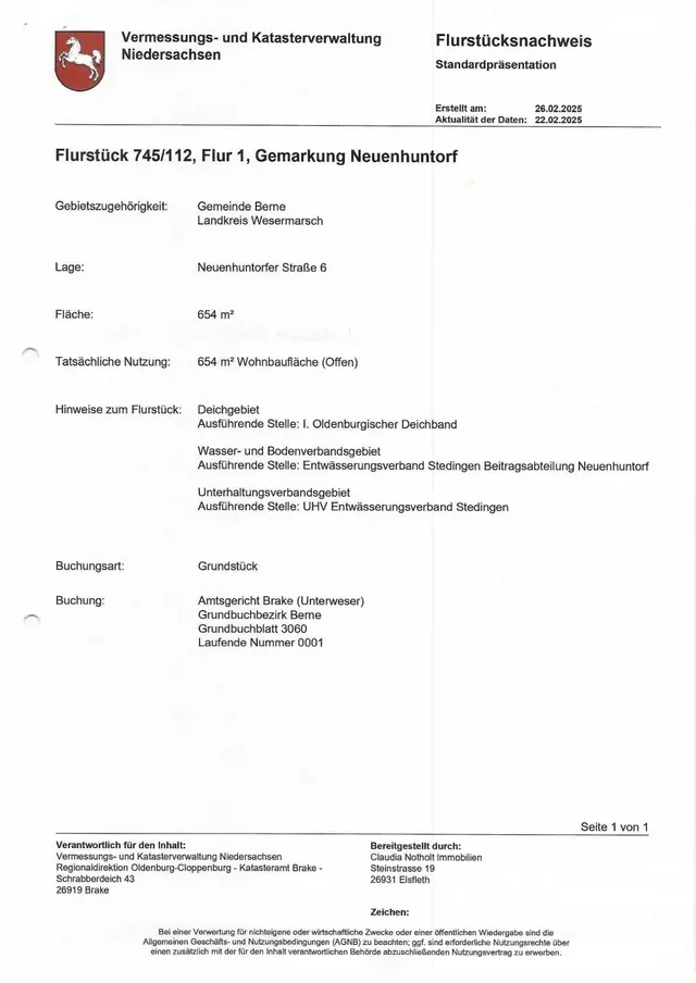 Flurstücksnachweis