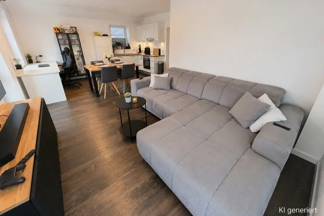 Wohnzimmer mit Blick in die Küche