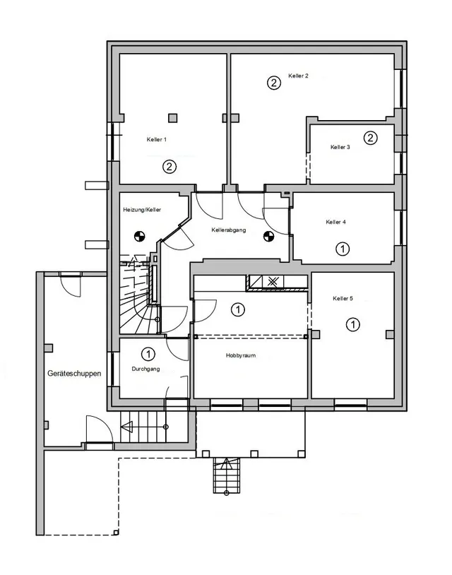Grundriss Keller