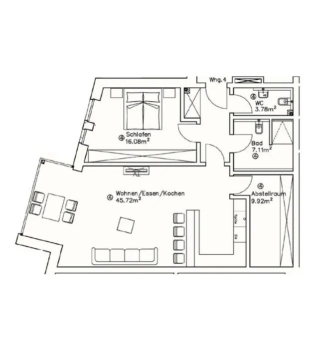 Grundriss WE4