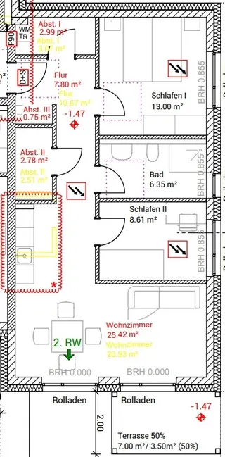 Grundriss WE 3