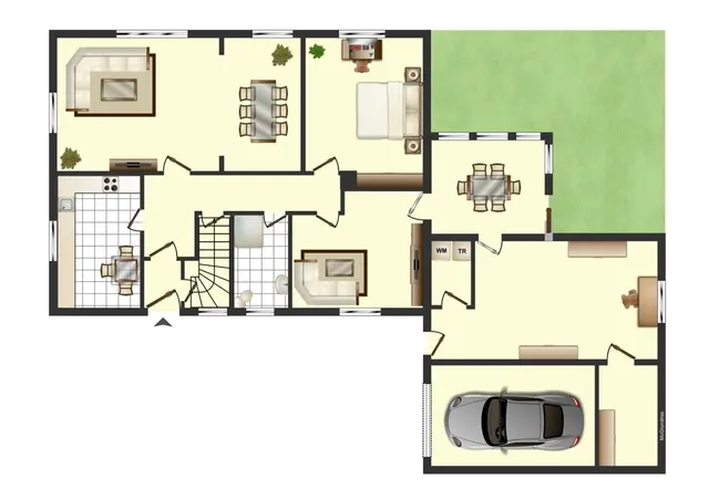 Grundriss EG + Garage